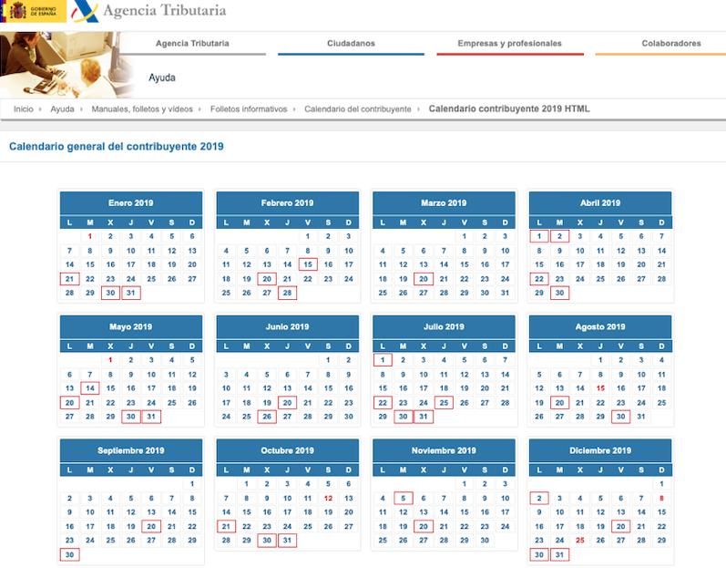 Fincasoft - BLOG - CALENDARIO FISCAL OCTUBRE 2019 - ÚLTIMO DÍA 16/10/2019